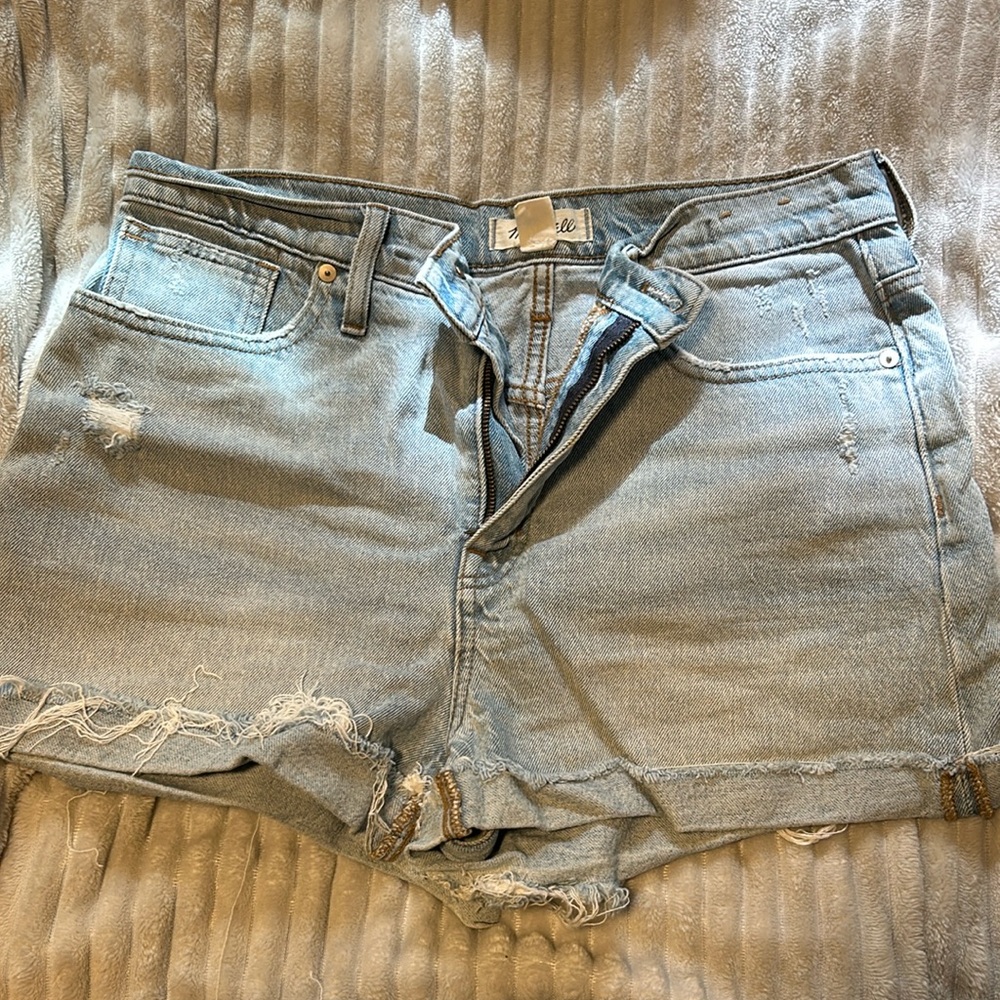 Light wash Madewell jeans shorts